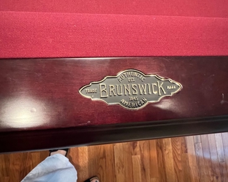 85. Brunswick American Billiard Table w/ American Heritage Billiard Rack