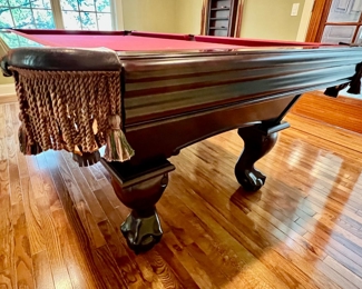 85. Brunswick American Billiard Table w/ American Heritage Billiard Rack