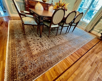 110. Blue & Tan Wool Rug (14' x 10'4")