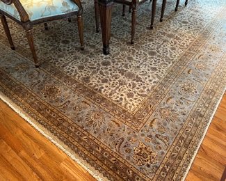 110. Blue & Tan Wool Rug (14' x 10'4")