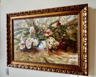 121. Signed Floral Still Life (44" x 32")