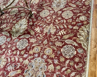 128. Red & Tan Wool Rug (8' x 10')