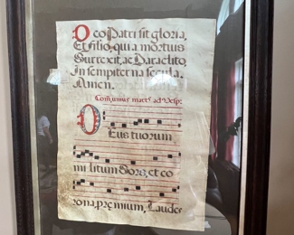 140. Framed Music Manuscript (23" x 28")