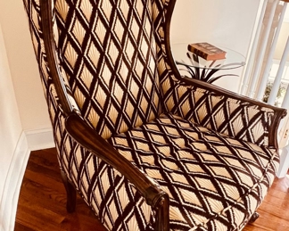 150.Wingback Chair w/ Wood Frame (28" x 29" x 46")