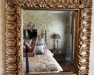 155. Beveled Mirror w/ Gilt Frame (30" x 34")