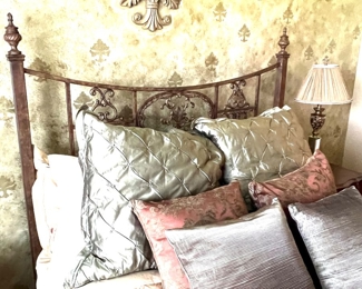 153. Queen Metal Bed (64"h)