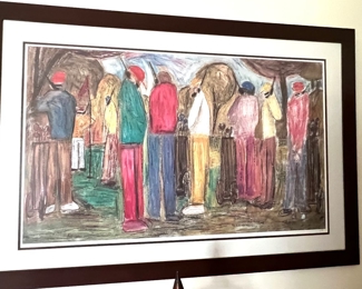 168. Signed Lithograph of Golfers (56" x 38")