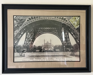 190. Framed Paris Etched Print (42" x 31")