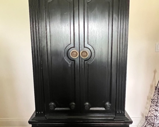 193. Black 5 Drawer Armoire (29" x 31" x 70")