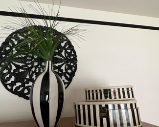 195. Black & White Vase (14")
196. Black Scroll Medallion Wall Art (24")