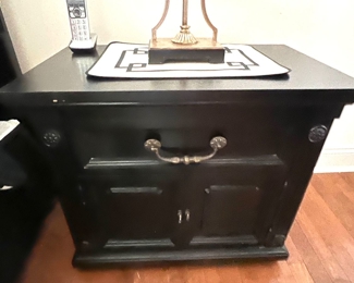 191. Black Nightstand (29" x 17" x 25")