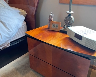 Italian burl bedroom set by Oscar Dell Arremento for Miniforms. Gorgeous!