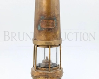 BRASS "SUNNY SIDE MINING COMPANY" MINERS LANTERN 