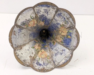 VINTAGE PAINTED GRAMOPHONE HORN, NICE PATINA 17"