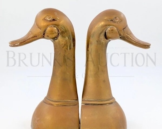 brass duck bookends