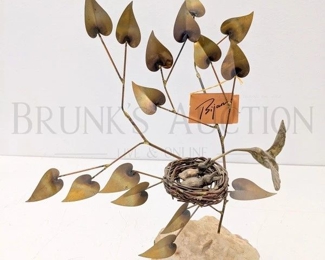 brass mid century modern sculpture