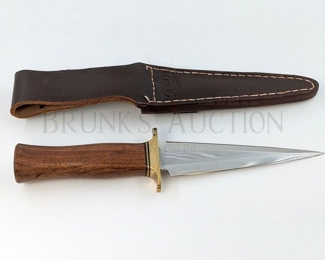 RBH STILETTO DAGGER W/ SHEATH CUSTOM KNIVES