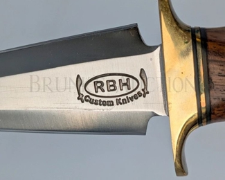 RBH STILETTO DAGGER W/ SHEATH CUSTOM KNIVES