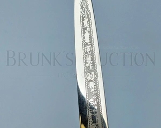 INOX GAUCHO KNIFE W/ SCABBARD BEAUTIFULLY ENGRAVED META
