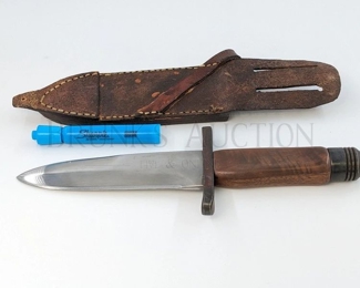 DAGGER POINT KNIFE W/ SHEATH HEAVY KNIFE