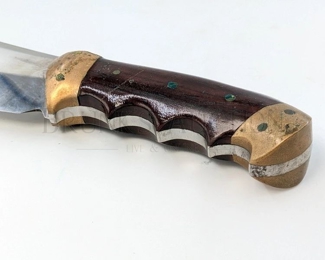 BOWIE KNIFE W/ SHEATH NICE HEAVY KNIFE, 