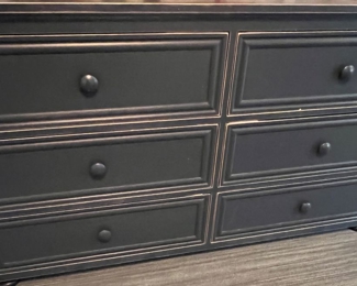 3. Relics Furniture & Frame Co. Blue 6 Drawer Dresser (61" x 20" x 34")