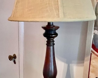 22. Wood Column Lamp (32"h")