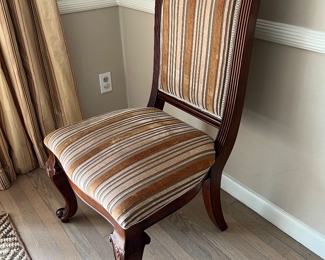 31. Set of 10 Dining Chairs w/ Carved Wood Frame 2 Arm (25" x 24" x 42") 8 Side (24" x 24" x 42")