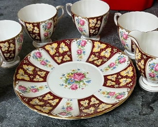 48. Royal Grafton 
5 Teacups
1 Creamer
1 Plate