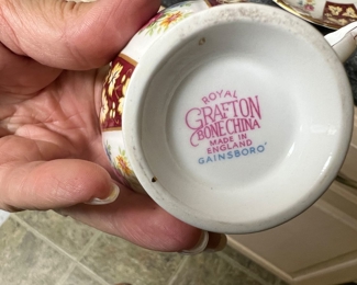 48. Royal Grafton 
5 Teacups
1 Creamer
1 Plate