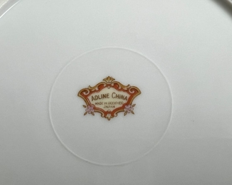 46. Vintage Aldine China from Japan (31pc)
9 Dinner Plates
12 Salad  Plates
1 Lidded Vegetable Dish
1 Small Bowl
7 Teacups & 1 Saucer
1 Platter