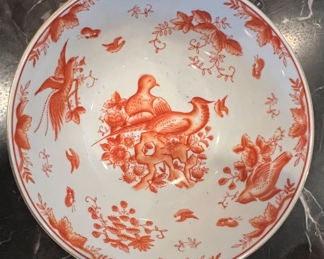 80. Orange & White Asian Bowl (10" x 5")