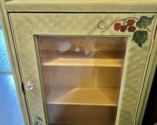 124. Hand Painted Wall Cabinet