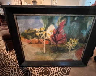 85. Framed Oil on Board (48" x 37")