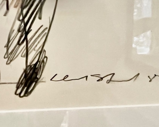 89. Framed Pencil & Pastel on Paper "Untitled" 1986 by Dick Stoud (19" x 22")