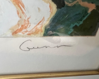 99. Signed Lithograph of Landscape by Gunn 179/300 (33" x 37")