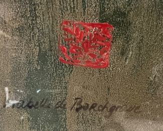 100. Signed Yellow Orchid Artwork by Borchgrove (32" x 37")