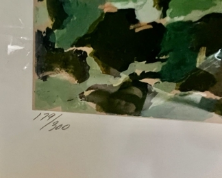 99. Signed Lithograph of Landscape by Gunn 179/300 (33" x 37")