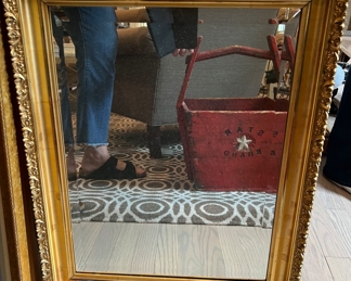 94. Beveled Mirror in Gilt Frame 