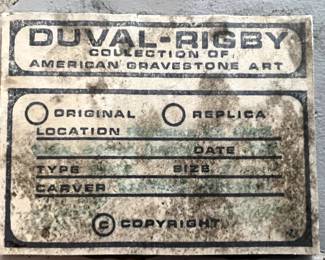 28. Antique Cast Grave Etching (8" x 10")