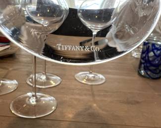 21. Set of 5 Tiffany Wine Glasses