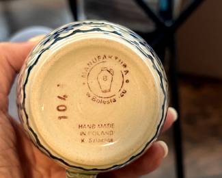 Set of Four Handpainted Polish Mugs