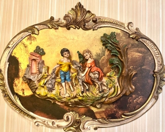 Vintage 3D Italian Empire Art Wall Hanging 