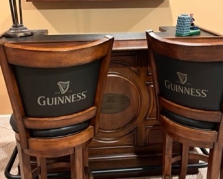 Guinness beer irish barstools stool mirror bar
