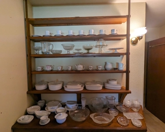 Vintage Corning Ware and Footed Glass Compotes