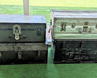 Vintage Military Trunks