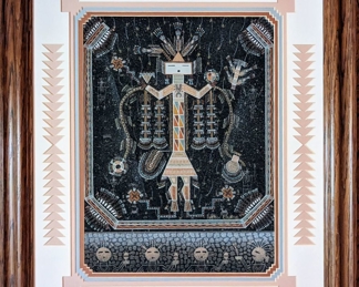 Hosteen Etsitty, Expert Navajo Sandpainter, Holy Sky People, Male Skyman