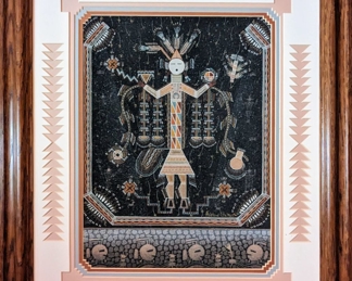 Hosteen Etsitty, Expert Navajo Sandpainter, Rise Into the Height Sky,  Sky Womans