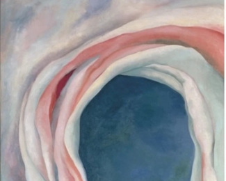 Georgia O'Keeffe 'Music - Pink and Blue No. 1', 1918 Framed Print