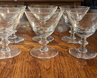 Val St Lambert State Plain Wine Glasses - 6